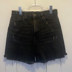 Urban Outfitters BDG Black Denim Raw Hem Shorts, size 28